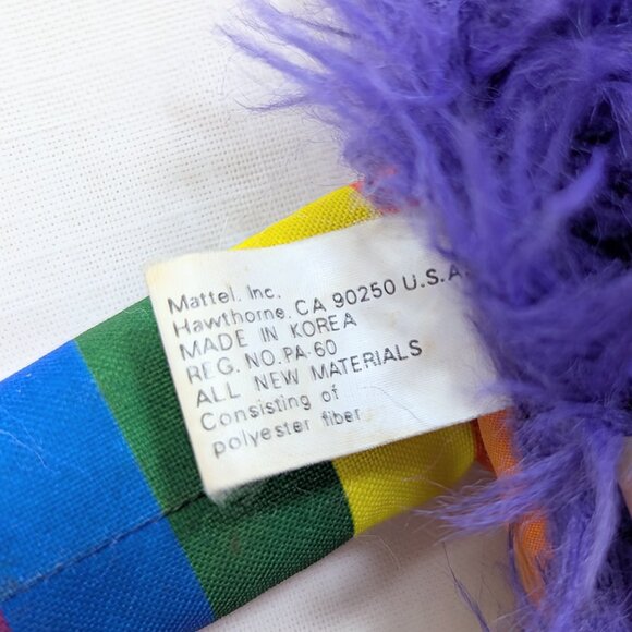 Rainbow Brite Rare Vintage 1983 "POSIE" 13" Purple Sprite Plush Doll Hallmark - Picture 12 of 16